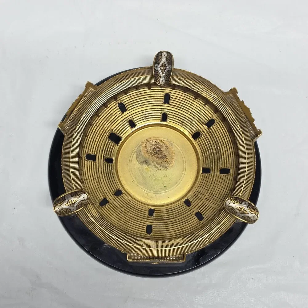Vintage Metal Plaza De Toros Souvenir Building Ashtray Detailed Design Spain